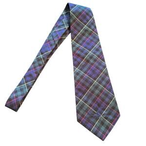 Polo Ralph Lauren Tartan Plaid Embroidered Pony Made in USA 100% Cotton Neck Tie